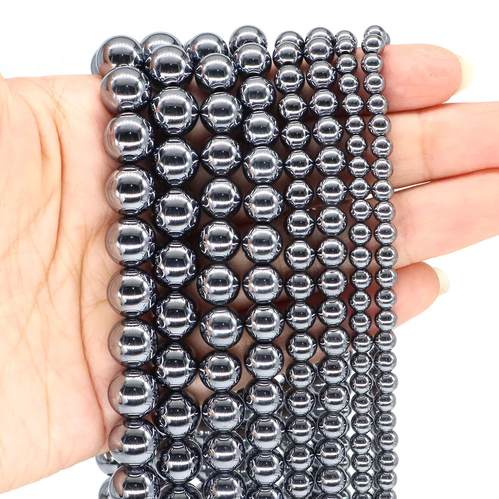 4/6/8/10mm Terahertz Beads Natural Stones Healing Crystal Round Loose Spacer Gems Beads for Jewelry Making DIY Bracelet Necklace