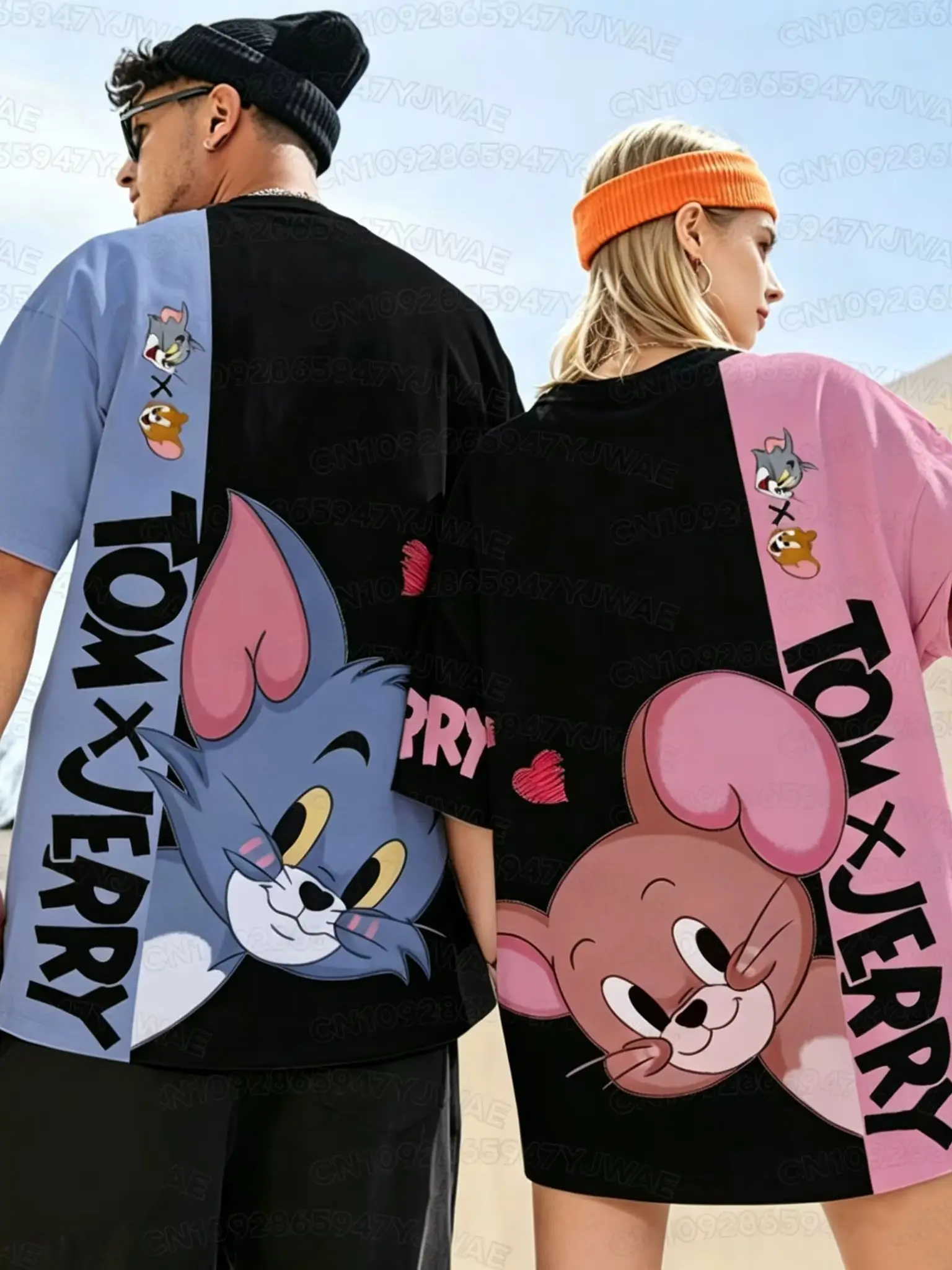 2026 Summer Men's Women's  Short Sleeve T-Shirt Tom and Jerry Cartoon Print Quick drying Round Neck Casual T-shirt Top image 6