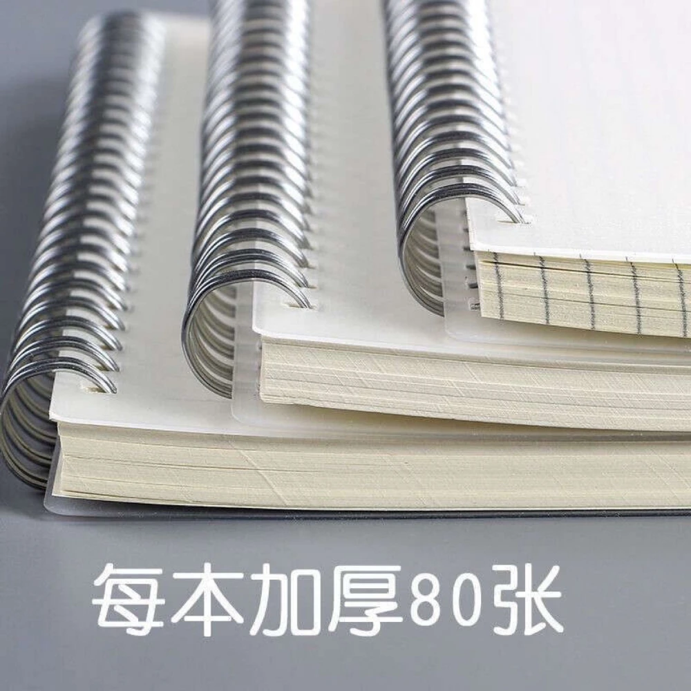 A5/B5 Spiral book coil Notebook Lined  Blank Grid Paper Journal Diary Sketchbook For School Supplies Stationery