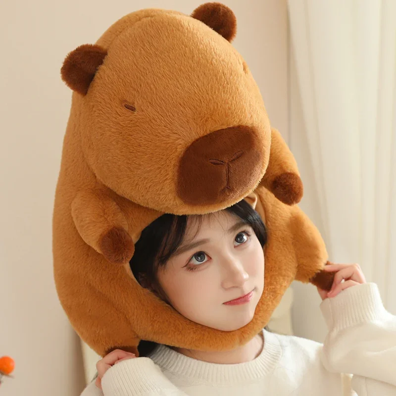 น่ารัก Capybara Plush Hoods Kawaii สัตว์ตุ๊กตา Plush ของเล่นตุ๊กตาเด็กเต่า Capybara ผลไม้ตุ๊กตาใหม่ปีและของขวัญวันเกิด