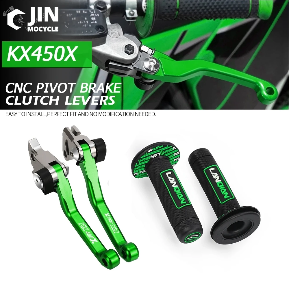 

New For KAWASAKI KX450X 2021 2022 2023 2024 KX 450X KX450 X Motorcycle CNC Aluminum Dirt Bike Pivot Foldable Brake Clutch Levers