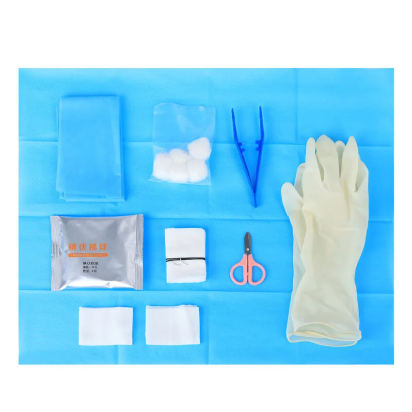 Disposable Sterile Dressing Change Package Debridement and Suture Package Surgical Care Wound Disinfection Dressing Change Kit