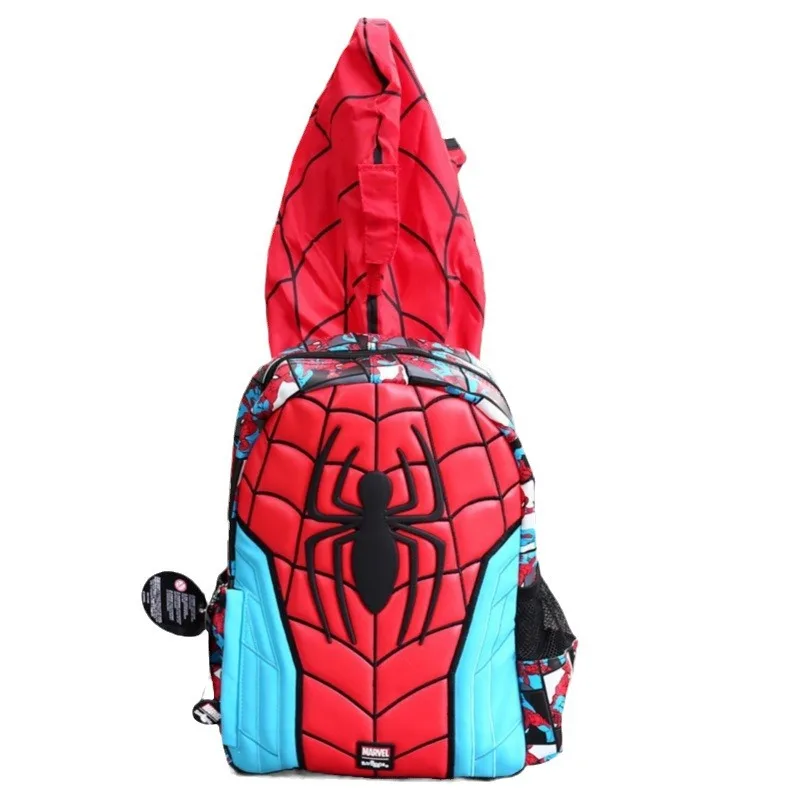 Marvel Smiggle Spider Man Children\'s Schoolbag Boys Backpack Waterproof Hat School Supplies Kids 4-7 Year