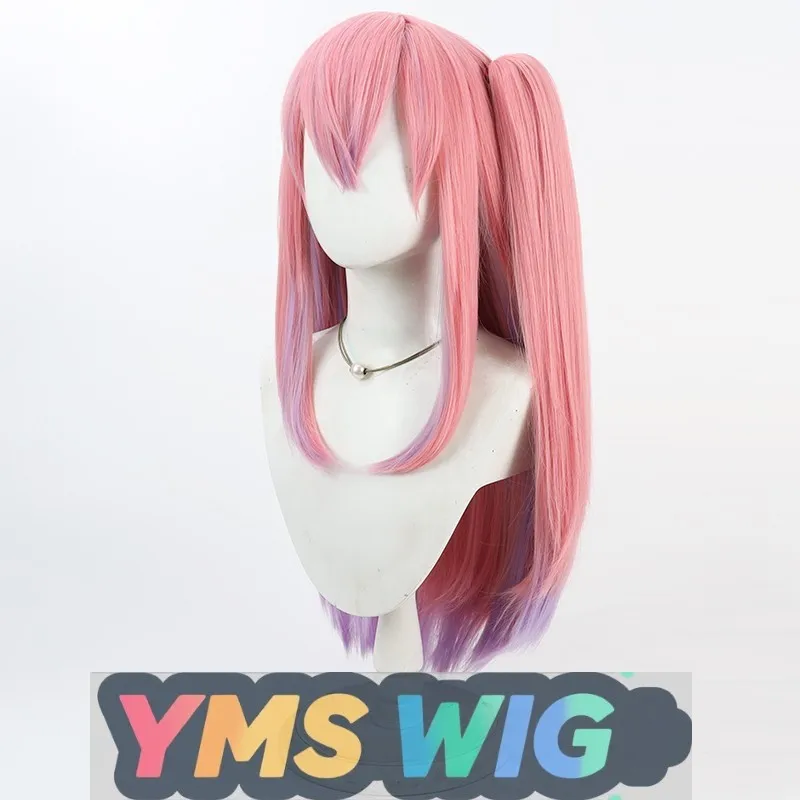 [วิกผม YMS] วิกผมคอสเพลย์ NIKKE Goddess Pepper สีชมพูไล่เฉดแบบหางม้า