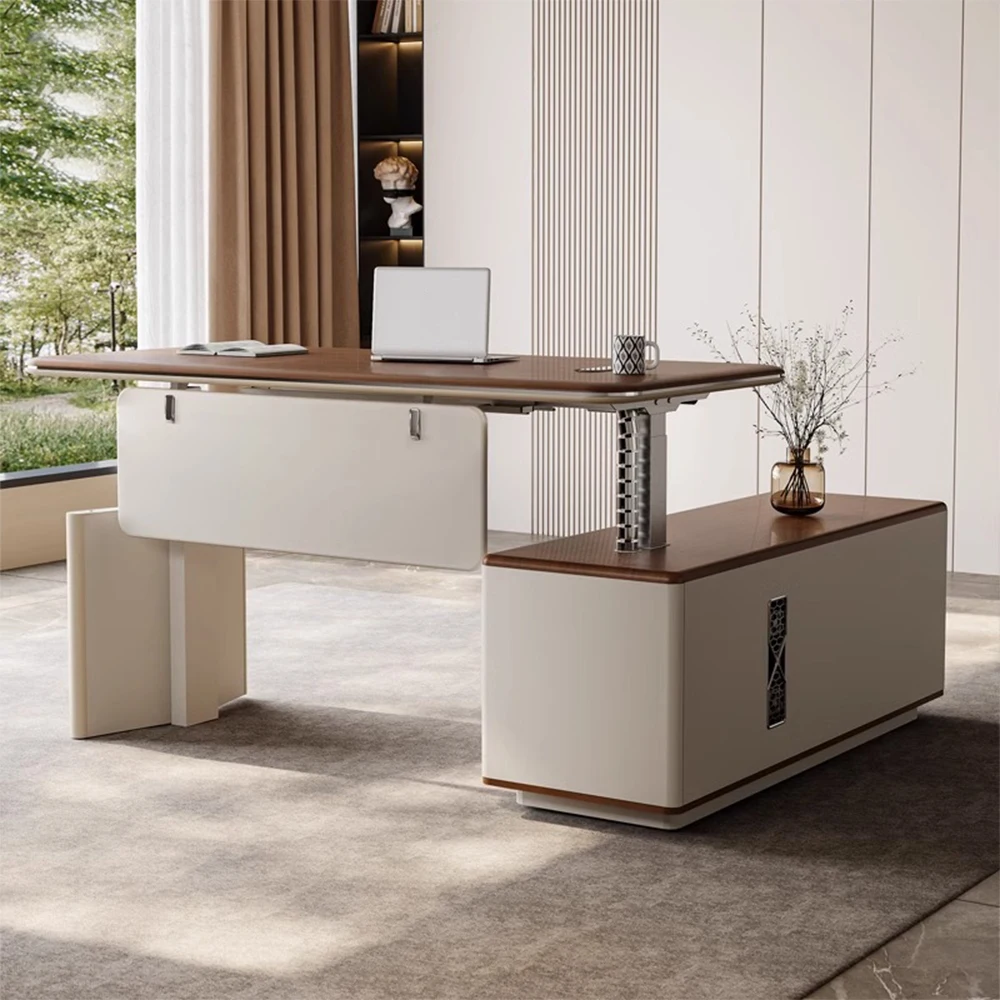 Custom Premium Quality Modern Design Luxury Modular Standing Desk Adjustable Height Wooden Office Table Custom Office Furniture