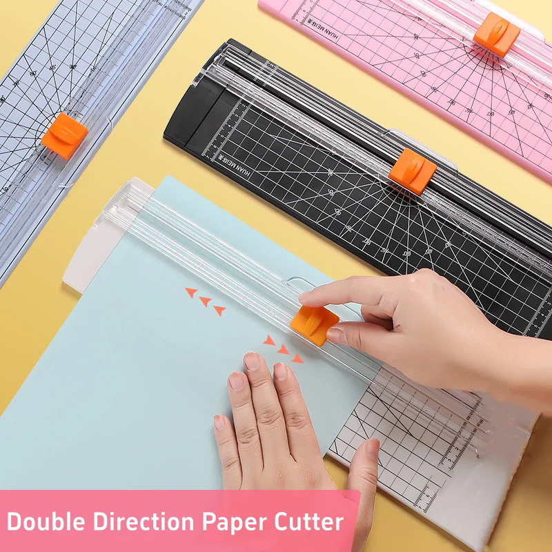 Portable Double Direction Paper Trimmer,A3 A4 A5 Photo Paper Cutter Student Handbook Making School Office Stationery Supplies