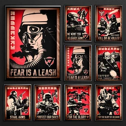 Killzone Propaganda Video Game Poster Print Canvas Painting Vintage Gaming Wall Art Picture Wall Decor for Home Room Decoration