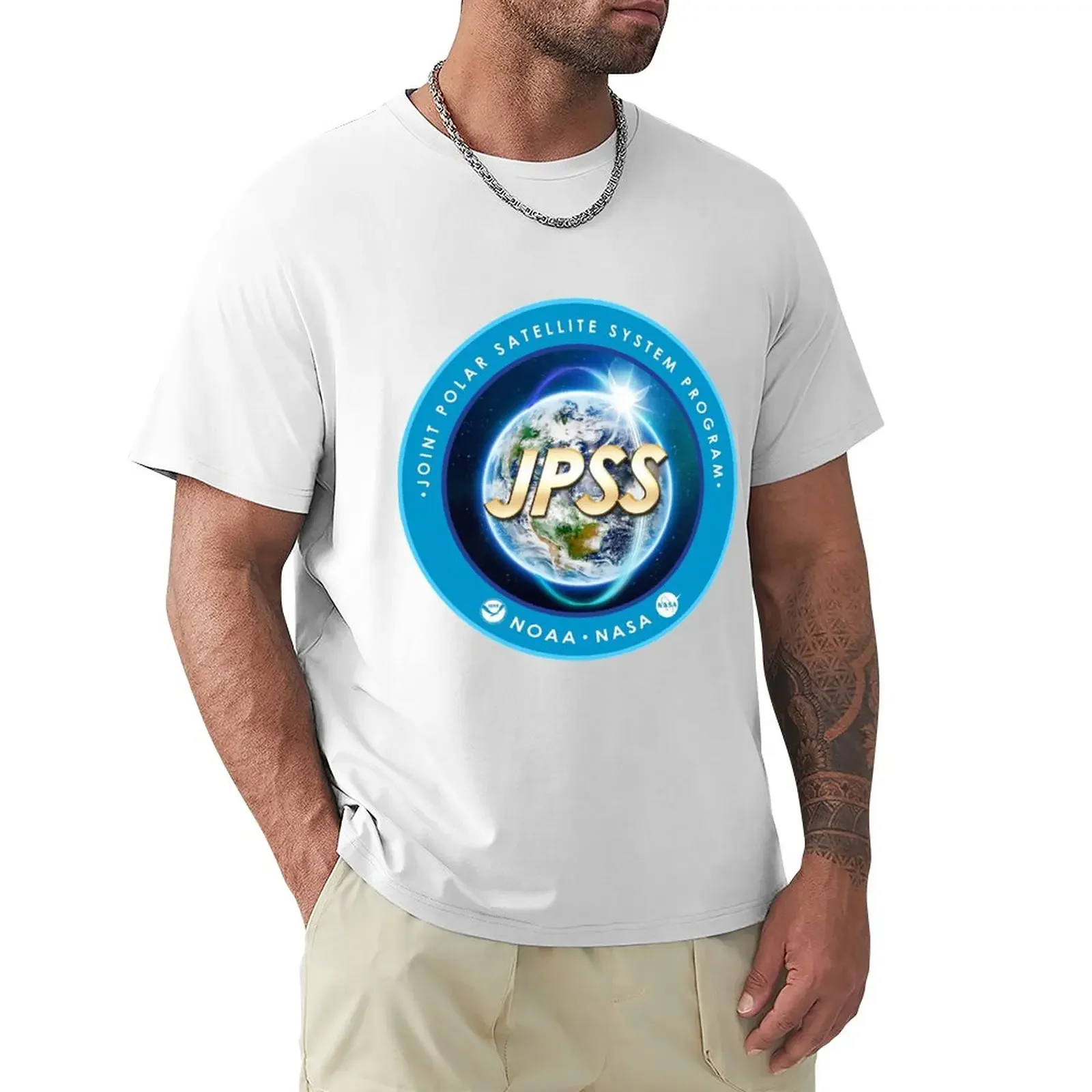 

Joint Polar Satellite System (JPSS) Program Logo T-Shirt summer tops korean fashion mens t shirts