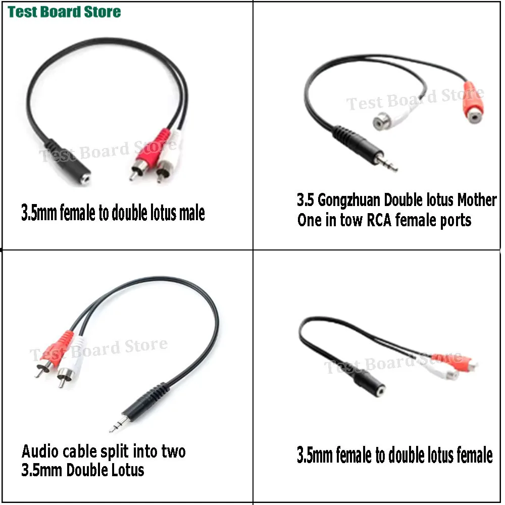 1pcs  3.5mm RCA Female Jack Stereo Audio Cable to 2RCA Socket Female to male to Headphone AUX Y Adapter for DVD Amplifi