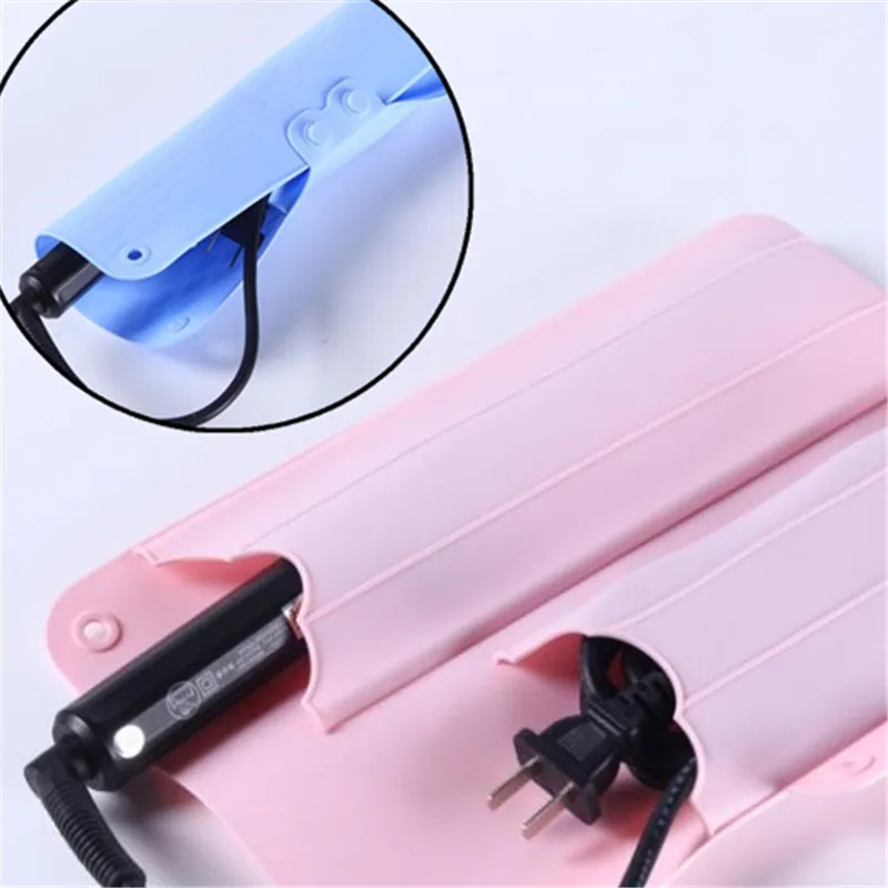 1PC Curling Iron Silicone Mats Curling Irons Storage Bag Hair Straightener Flat Pouch Mat Styling Tools Portable Hairs Tool