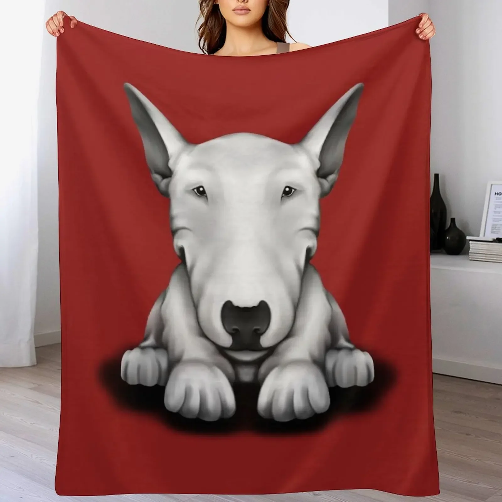 

Front Sit English Bull Terrier Throw Blanket Thin Sofa Quilt valentine gift ideas blankets ands Blankets