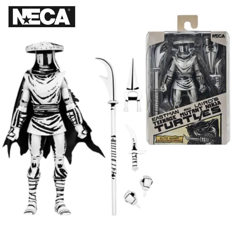 

NECA 54386 Teenage Mutant Ninja Turtles Action Figure Elite Foot Ninja Guard Black & White 18 cm Original Doll Collection Toys