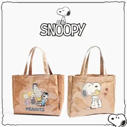 Snoopy Cartoon Bag Handbags for Women Shoulder Bags Female Soft Environmental Storage Reusable Girls Large Shopping Totes Bag