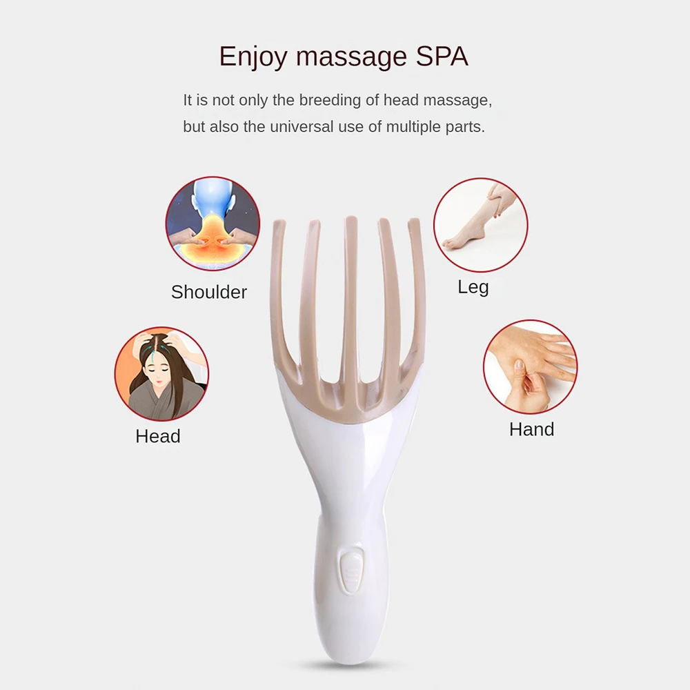 Electric Head Massager Five-Pronged Head Claw Scalp Head Full Body Electric Scalp Massager Multi-Function Massage & Relaxation