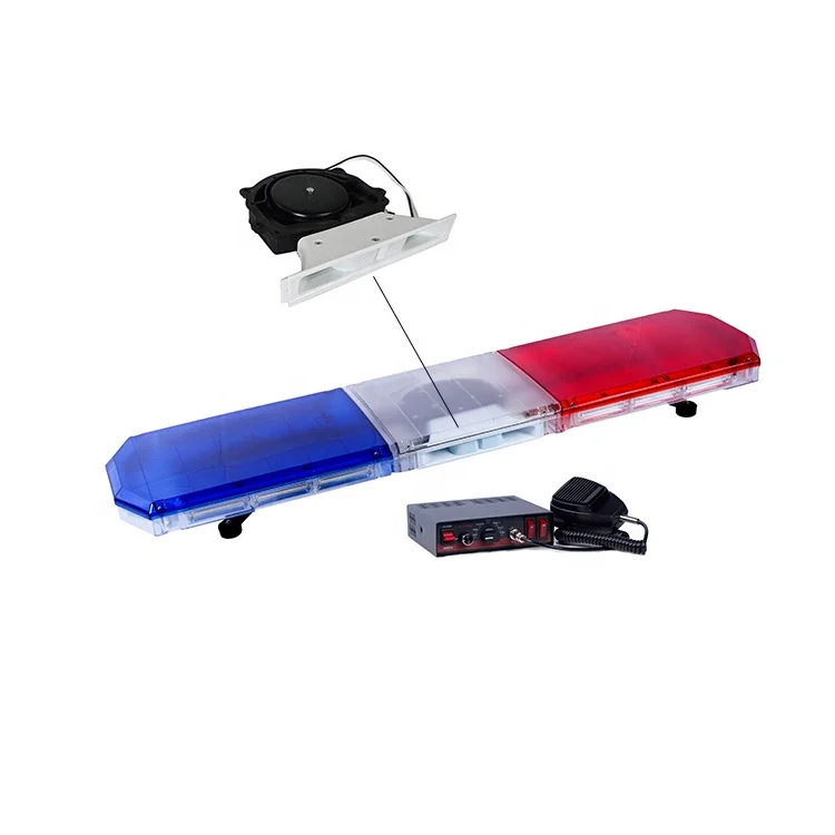 

47inch Toproof Mount Red Blue LED Warning Lightbar with 100w Siren Amplifier for Ambulance