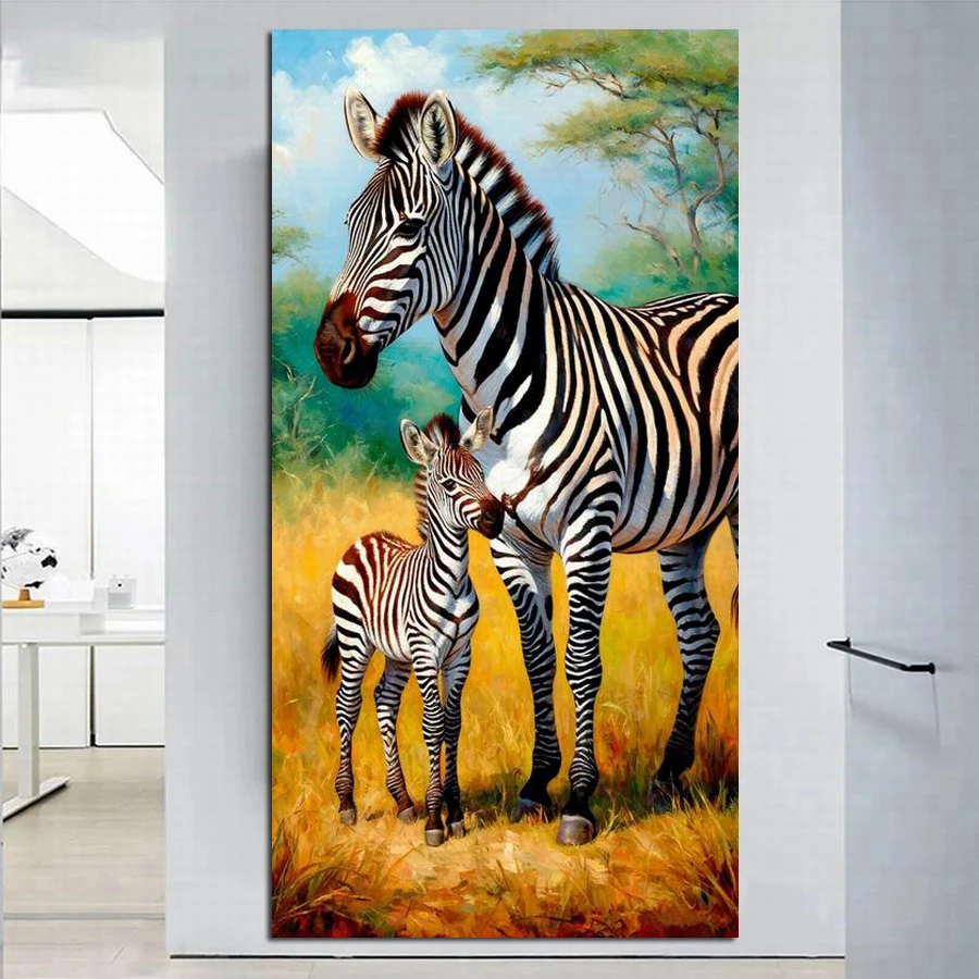 

Дикие животные, зебра, большой размер, новые наборы для алмазной живописи «сделай сам», луговые пейзажи, полная квадратная круглая дрель, мозаика, вышивка, фотографии