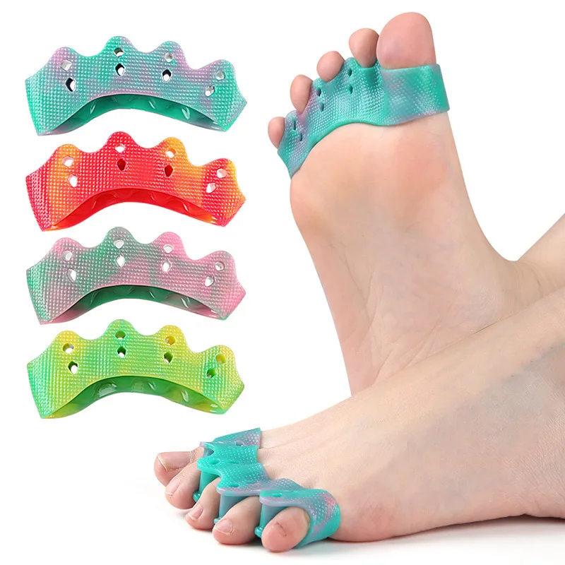 

New Color Five-hole Toe Separator SEBS Thumb Valgus Big Foot Bone Overlapping Toe Toe Separator Five-hole Separation Pad