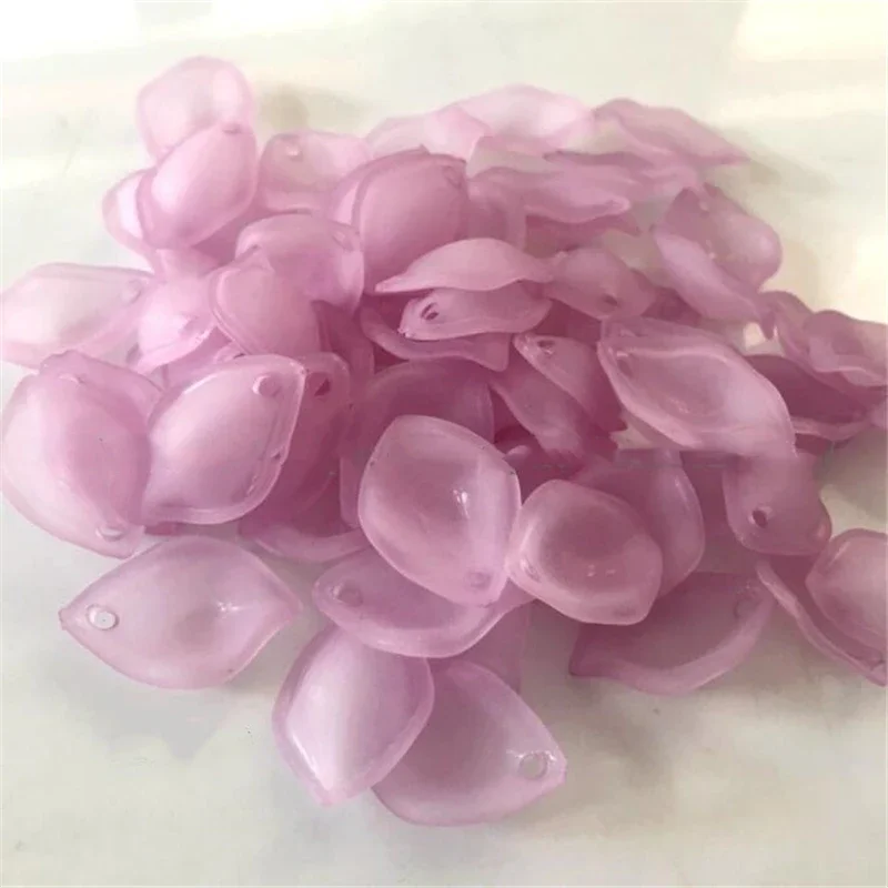 50Pcs/Lot New Leaves Torus 19MM Acrylic Flower Beads Petals Charm Connectors Diy Earrings hair Jewelry Making Resin Acessories