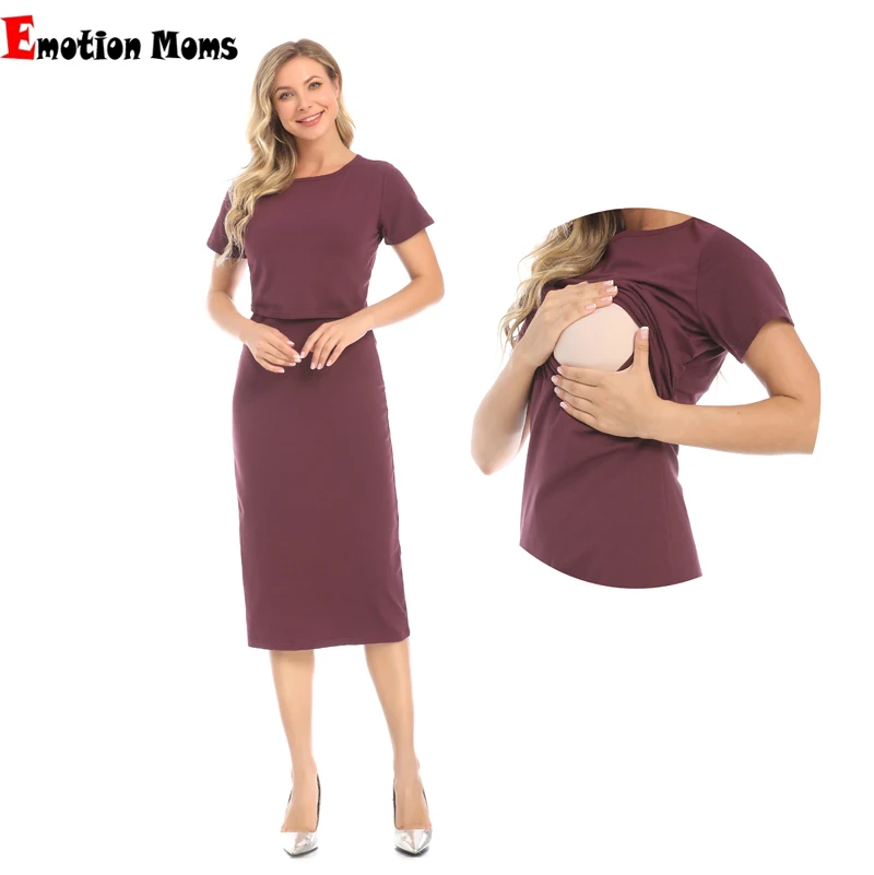 New Breastfeeding Dresses Maternity Clothing Dresses Clothes For Pregnant Women Nursing Postpartumn Dresses Free Shipping