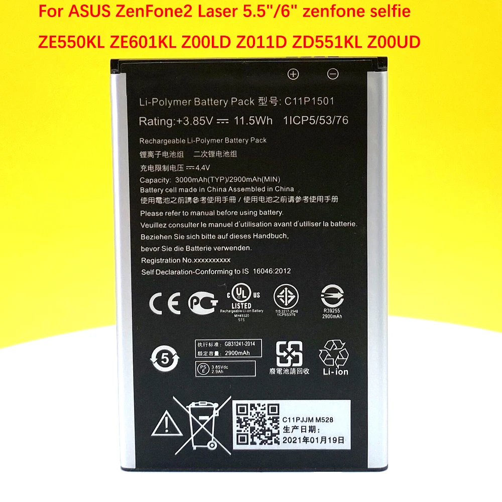 C11P1501 3000mAh Battery For ASUS ZenFone2 Laser 5.5\