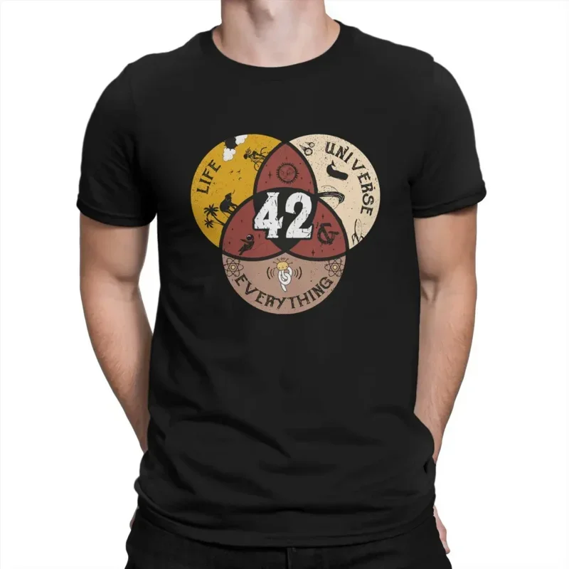 42 Life Universe and Everything Unique TShirt Hitchhikers Guide To The Galaxy Film Casual T Summer T-shirt For Adult