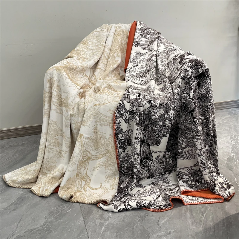 

Blanket sofa skin-friendly double-layer home blanket decoration