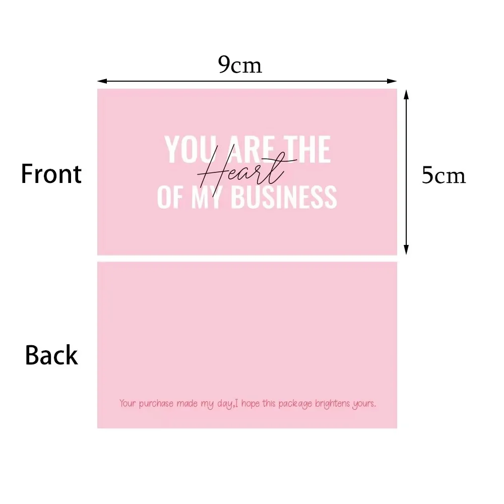 10-30pcs Pink Double Sided Thank You Cards For Small Business Gift Card Party Decoration Supplies Greeting Cards