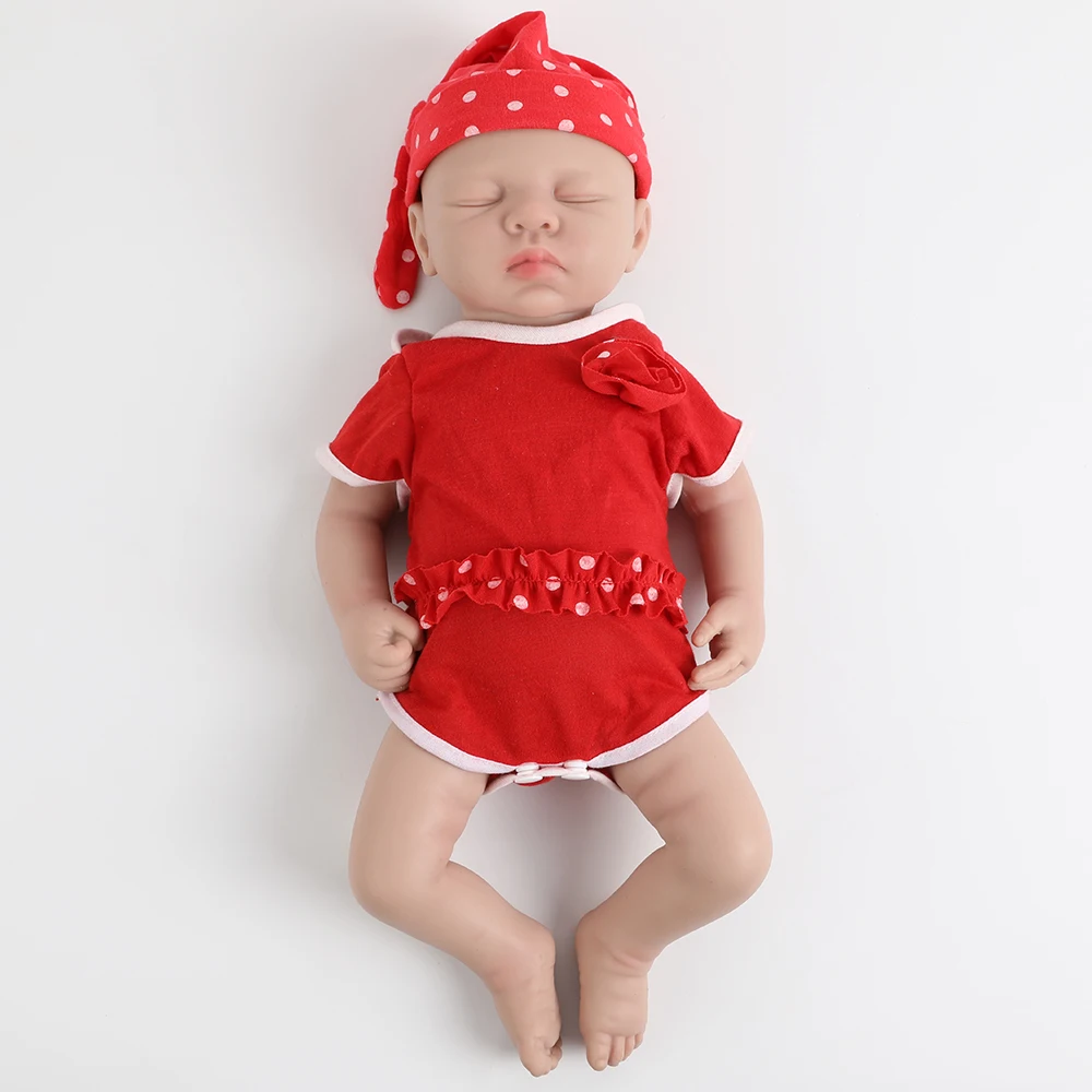 

IVITA WG1507 18inch 3200g 100% Full Body Silicone Reborn Baby Doll Realistic Unpainted Sleeping Girl Dolls for Children Toys