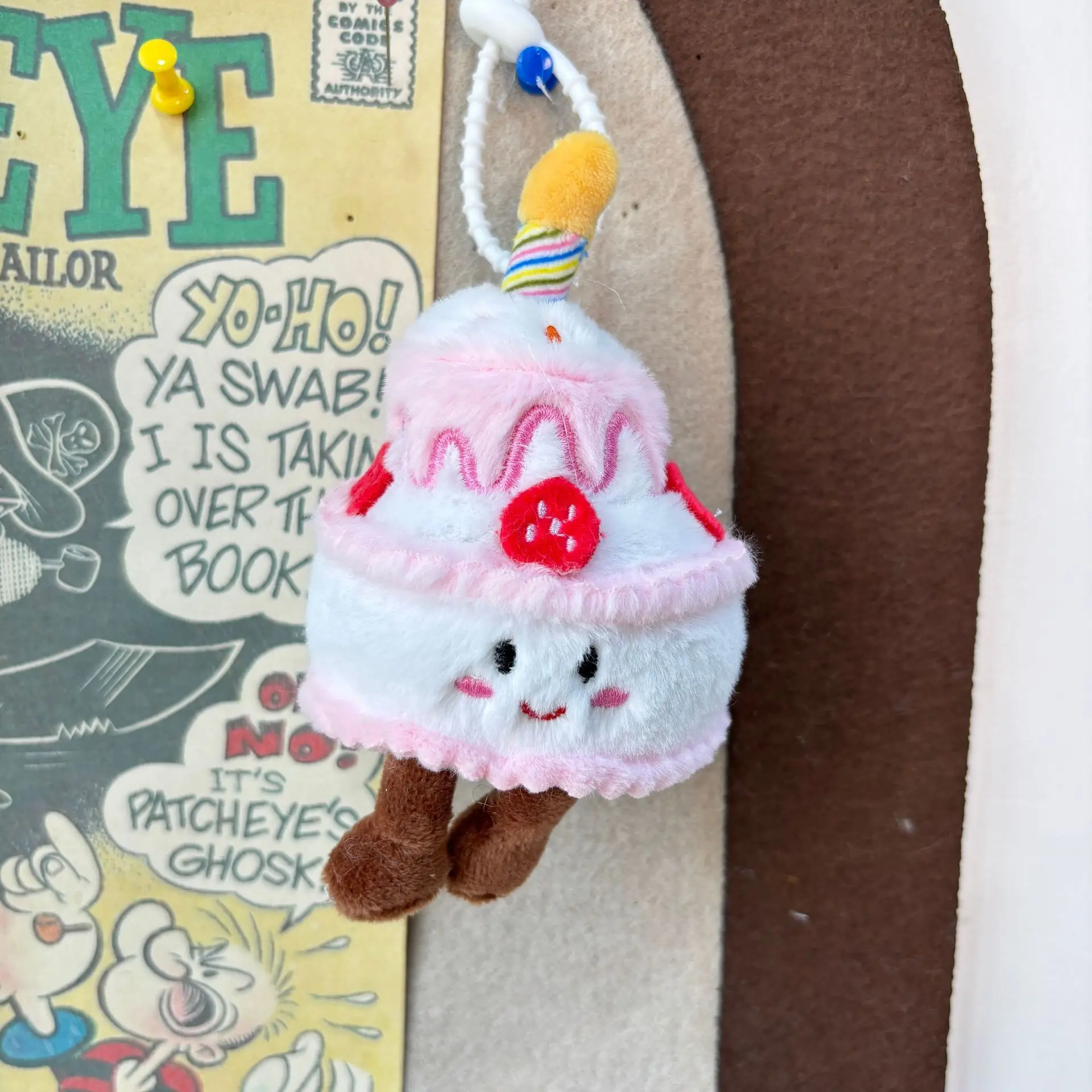 ตุ๊กตาขนมหวานน่ารักเหมือนจริง ตุ๊กตาเค้กสตรอว์เบอร์รี ตุ๊กตาพวงกุญแจ ของเล่นจำลองขนมหวาน ตุ๊กตาตกแต่งกระเป๋า ของขวัญ