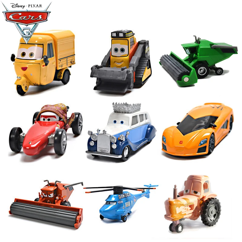 Original Disney Car Pixar Cars 3 Farm Cars Bulldozer Frank Harvester Tractor  Diecast Toys Car Christmas Gift Toys for Children