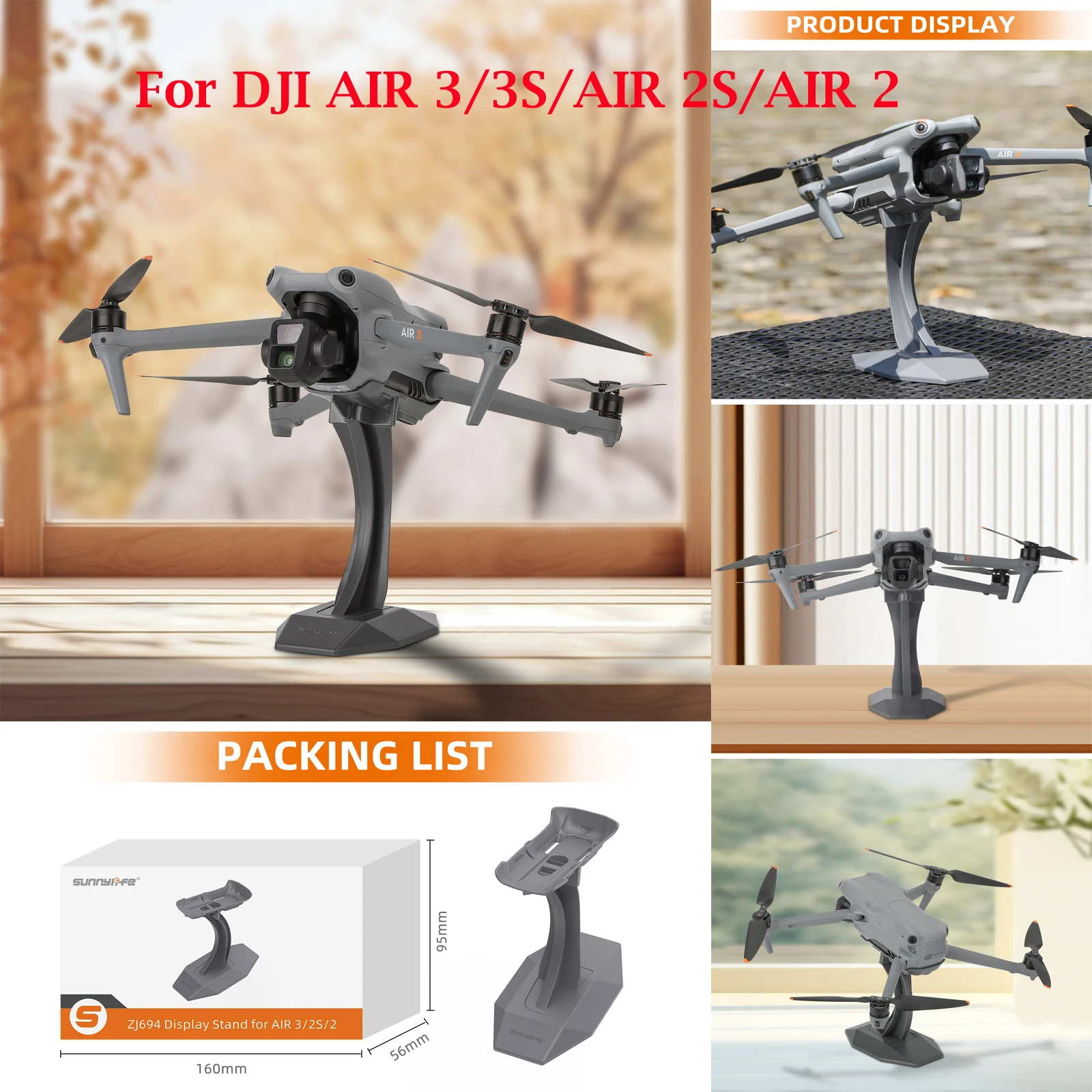 

Настольная подставка для дисплея для DJI AIR 3/3S/AIR 2S/AIR 2, базовый кронштейн для крепления дрона, штатив, выставочная подставка для дрона, аксессуары для дронов