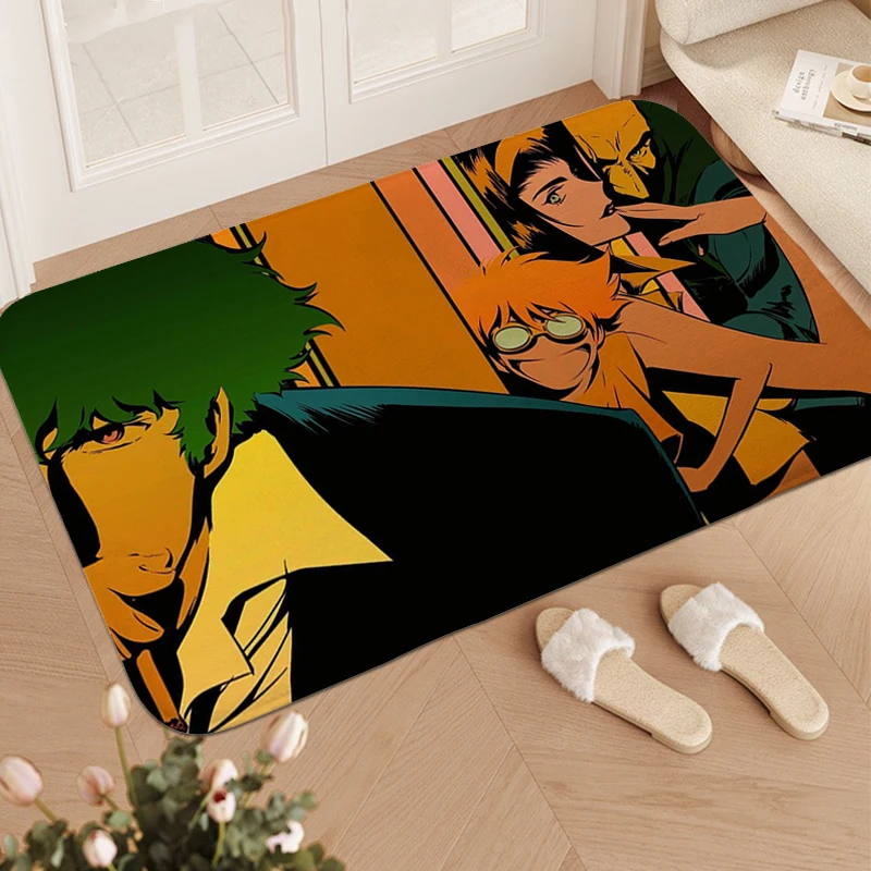 

Washable Non-slip Kitchen Rug A-Cowboy Bebops Useful Things for Home Decorations Funny Entrance Door Mat Anime Carpet Bathmat