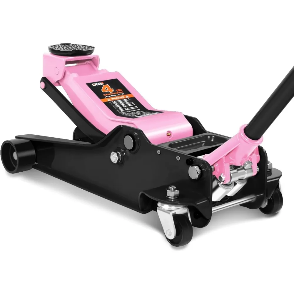 

DNA MOTORING Floor Jack 4 Ton (8000 lbs) Capacity, Fast Lift Low Profile Hydraulic Trolley Jack, Steel Heavy-Duty Service Car Ja