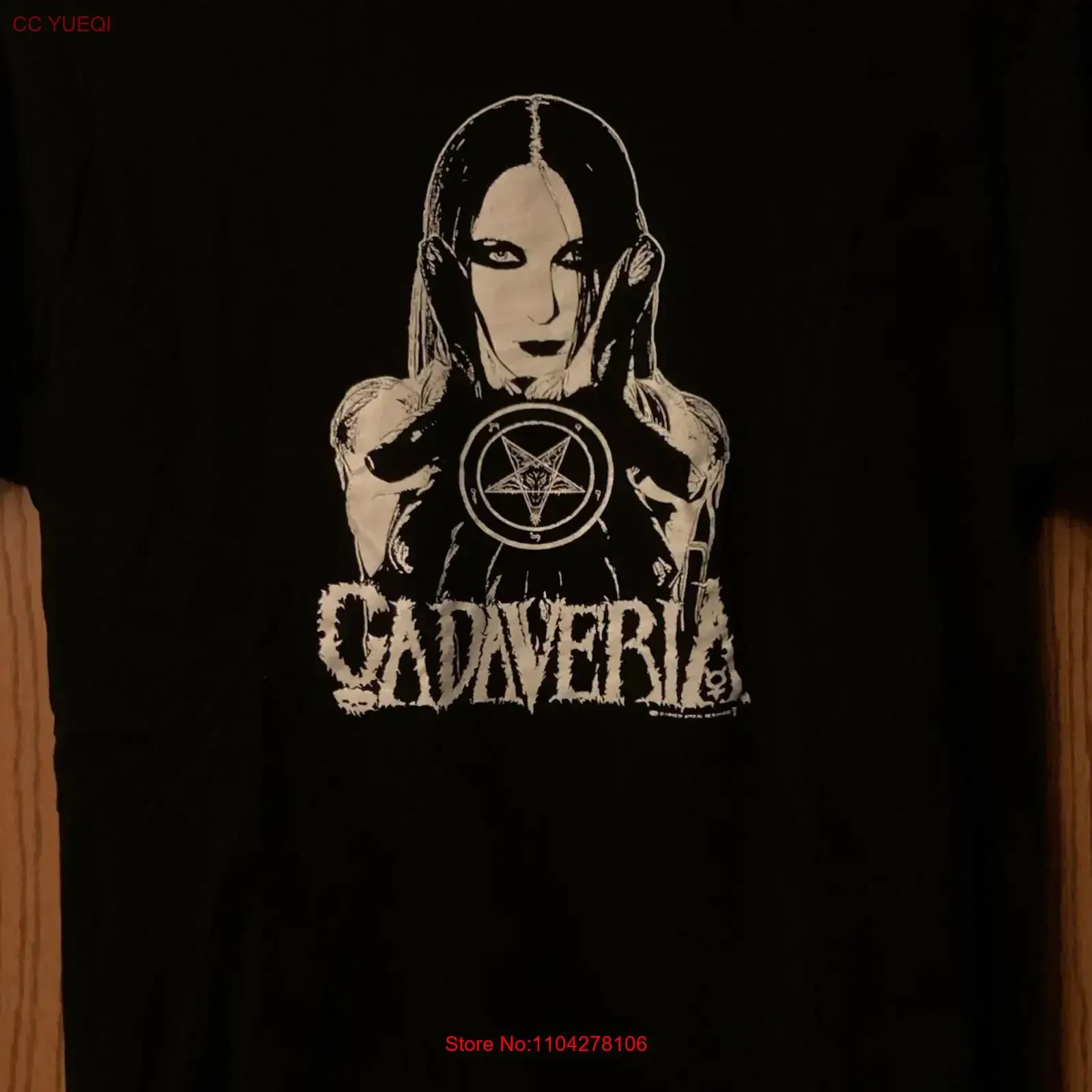 Cadaveria Female Artist Known For Extreme Metal Black T Shirt XXL JHK vintage Washed Slightly Versatile Unisex
