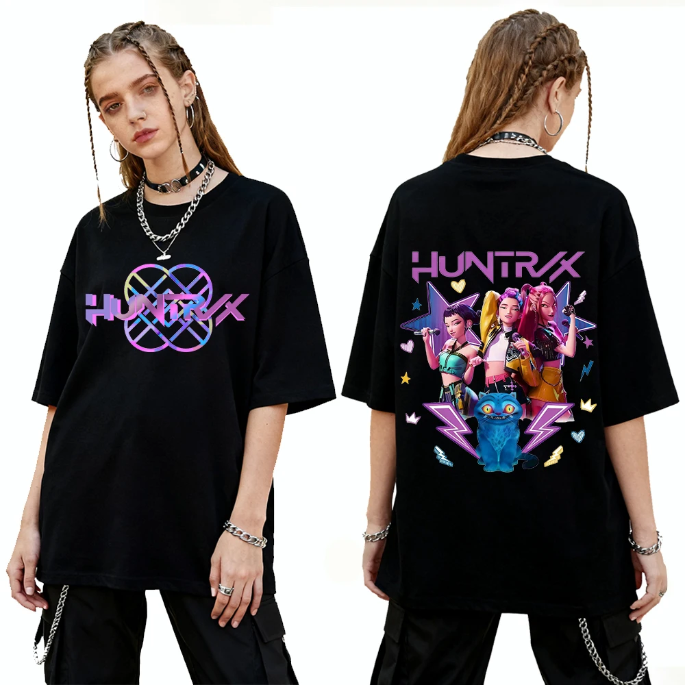 

Kpop Demon Hunters Harajuku T-shirt hiphop y2k tops Casual Unisex clothes