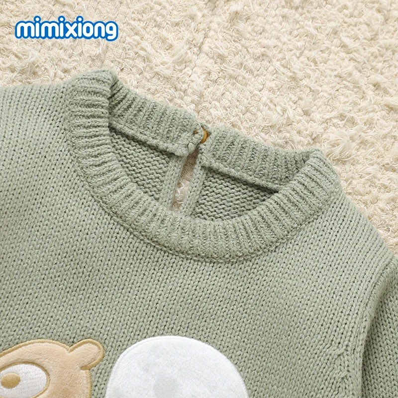 طفل للجنسين السروال القصير ربيع الخريف عادية الأخضر كم طويل الوليد صبي فتاة محبوك حللا الرضع طفل ازياء قطعة واحدة