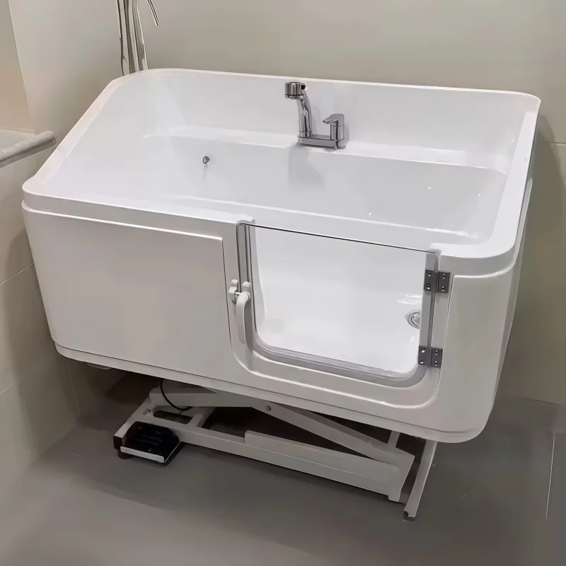 USMILEPET Luxury Large Dog Bathtub Acrylic Stainless Steel Electric Lift Dog Bath Tub Eco-Friendly for Pet Shops Grooming Salons