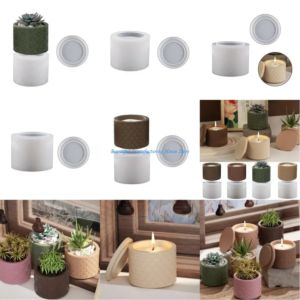 

E56A Силиконовые формы для подсвечников и ваз, прочный контейнер для хранения, полимерная форма