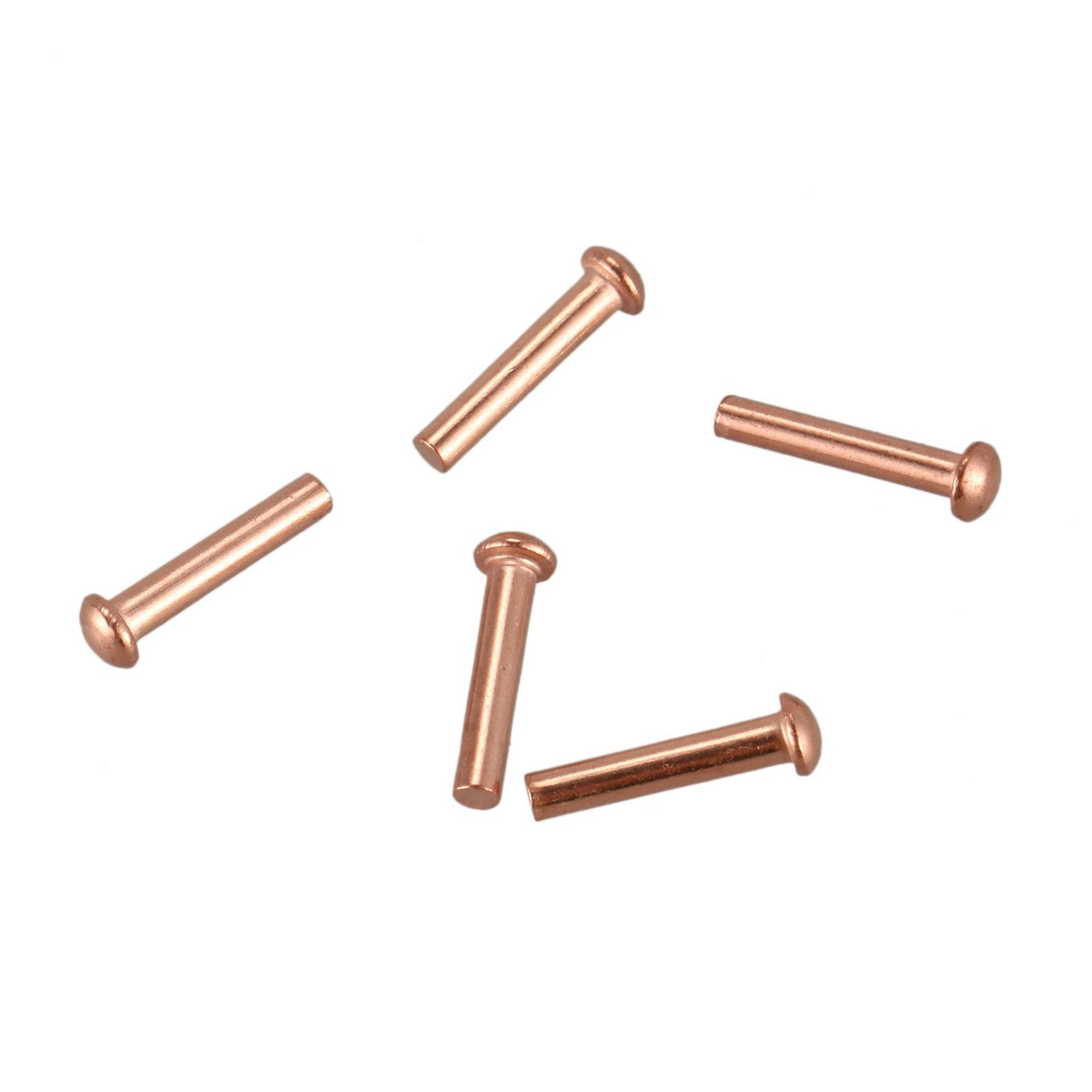 BHBD-300 Pcs 5/64Inch X 25/64Inch Round Head Copper Solid Rivets Fasteners