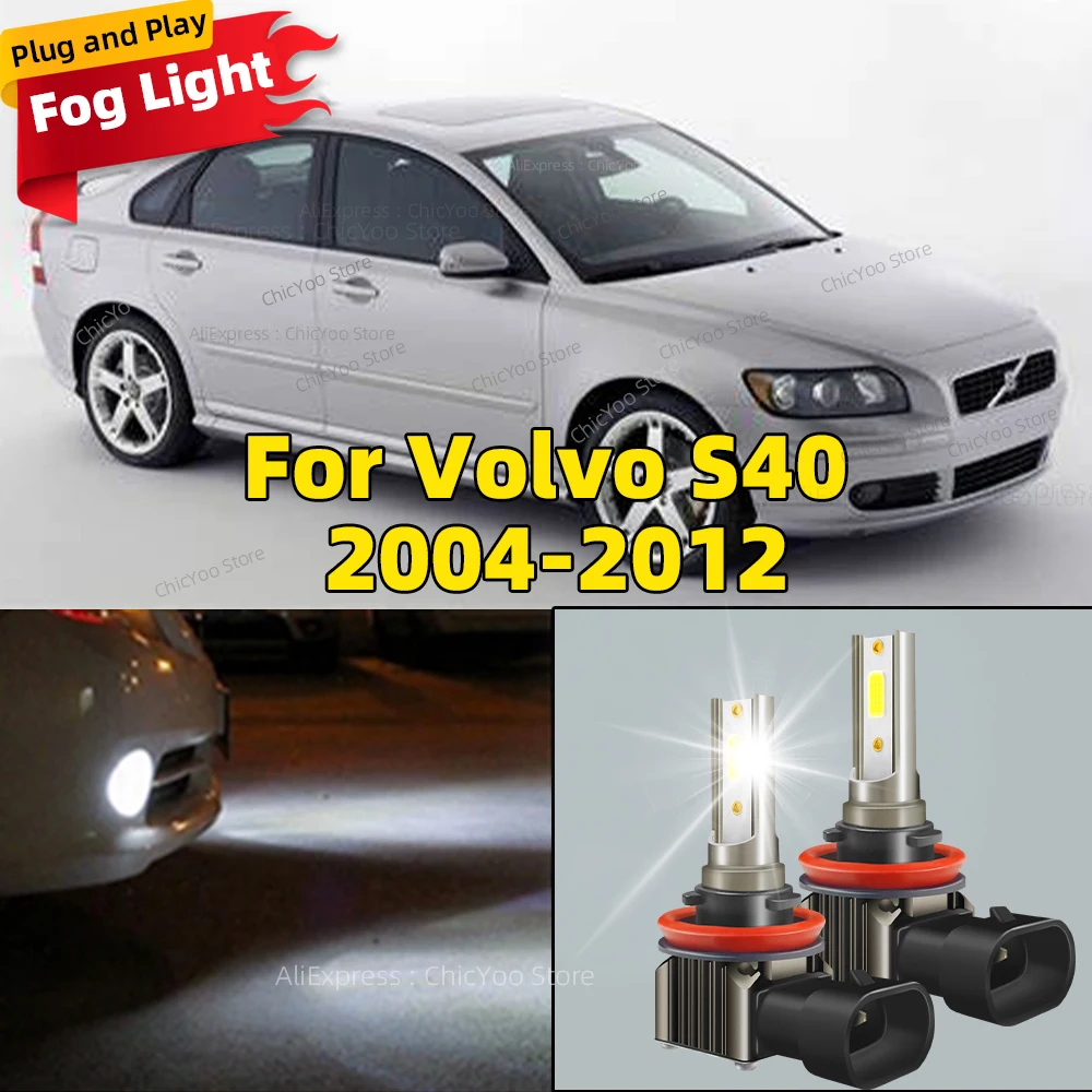 

2Pcs LED Fog Lamp 6000K Car Fog Light Bulbs 15000LM For Volvo S40 Accessories 2004 2005 2006 2007 2008 2009 2010 2011 2012