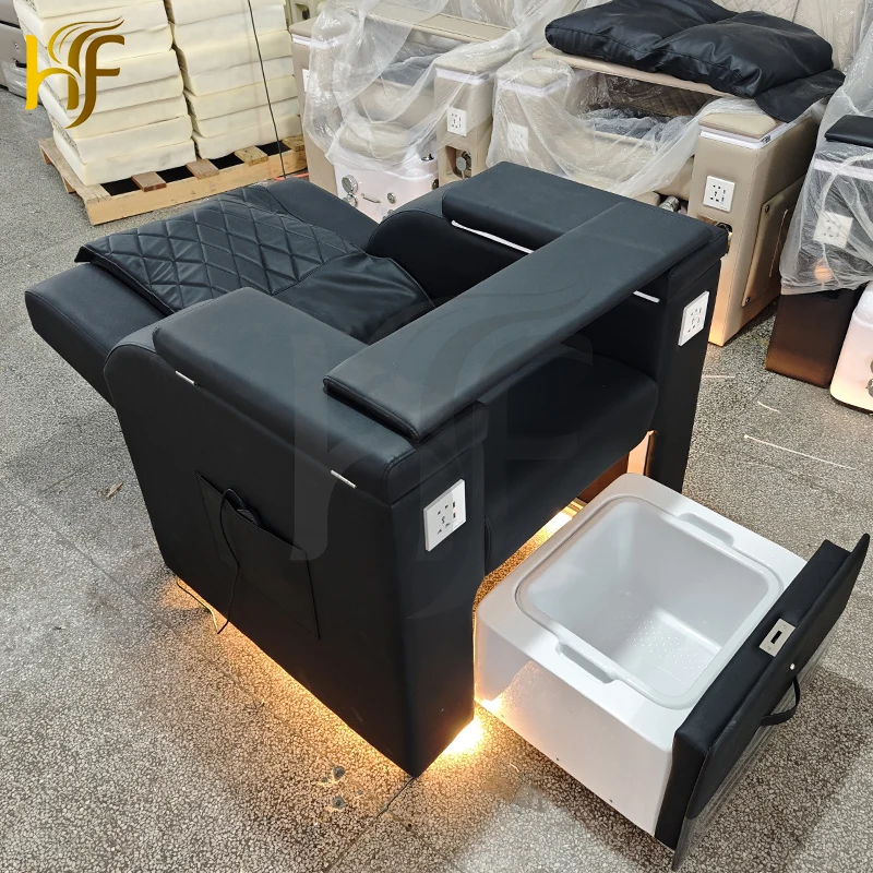 Selling Fully Automatic Lying Chair Fabric Craft Foot Bath Spa Massage High End Pedicure Chair