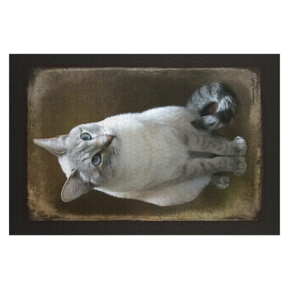 Lilac Point Siamese ~ Old Blue Eyes Jigsaw Puzzle Christmas Gifts Personalized Baby Toy Puzzle