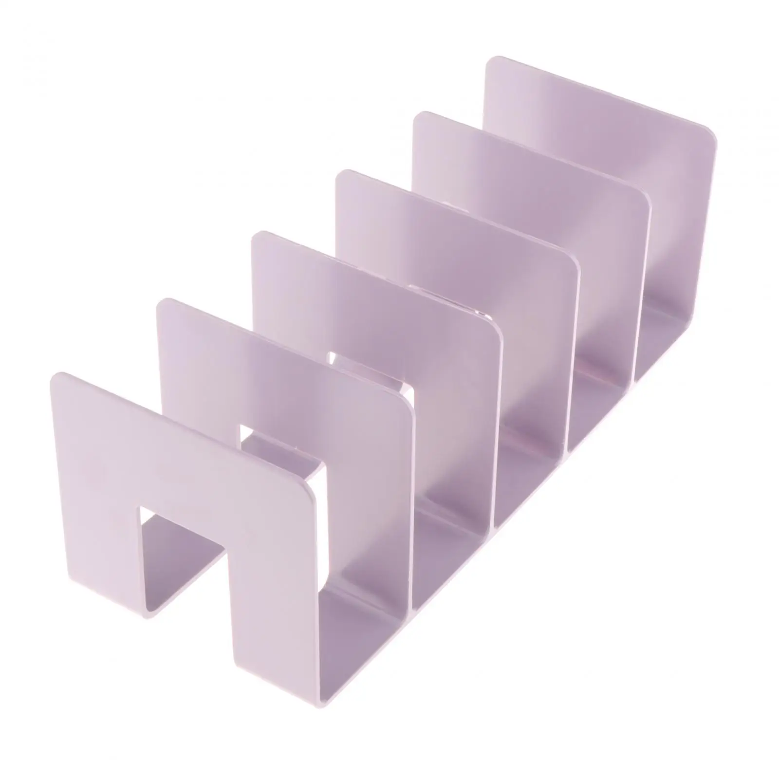 Transparent Desk Organizer Shelf Five Section Acrylic Holder for Books Bags Dolls and Notebook Display Rack