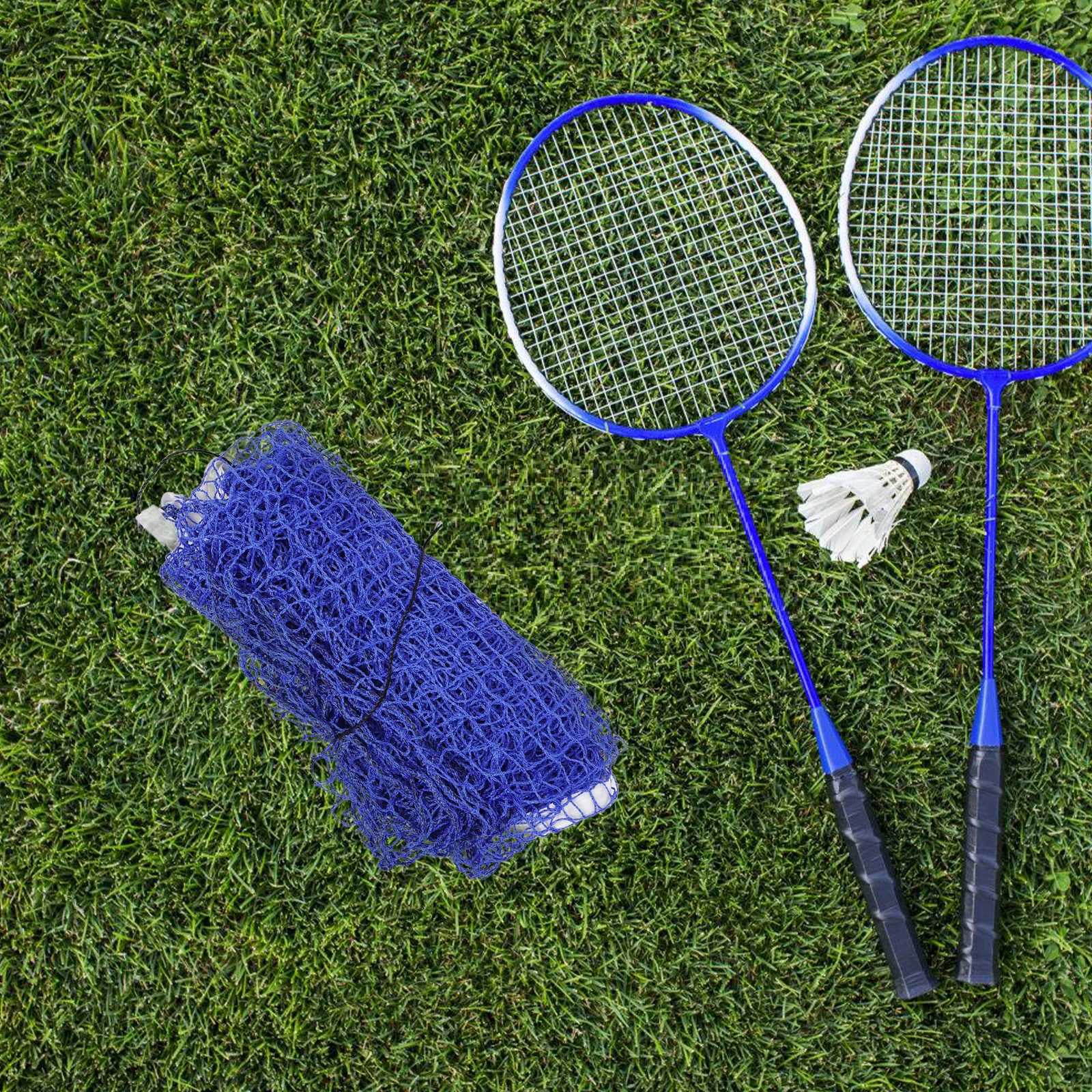 

Portable Badminton 6.1M Gem Blue Single Net Sports Practice Outdoor Indoor Volleyball Tennis Replacement