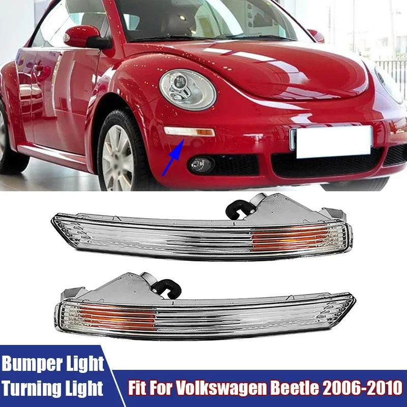 

Car Front Bumper Turn Signal Lamp Housing Fit For Volkswagen Beetle 2006-2010 1C0953041R 1C0953041Q Auto Left Right Signal Light