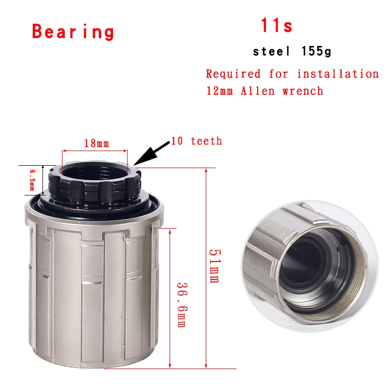 NOVATEC MTB Freehub Achternaaf Lichaam 8/9/10/11 speed Kit Kogellager Titanium Vrijloop body Weg Mountainbike Onderdelen