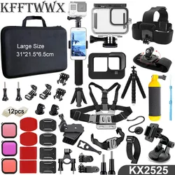 KFFTWWX for Gopro Hero 13 12 11 10 9 Accessories Kit Waterproof Housing Case Tripod Monopod Mount for GoPro 12 Black Accessory