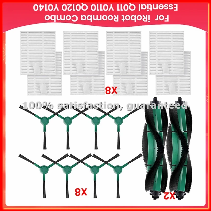 Accessories Kit for Combo Essential Series Q011, Y0110, Q0120,Y0140 Robot Vacuum Replacement Parts-A13G