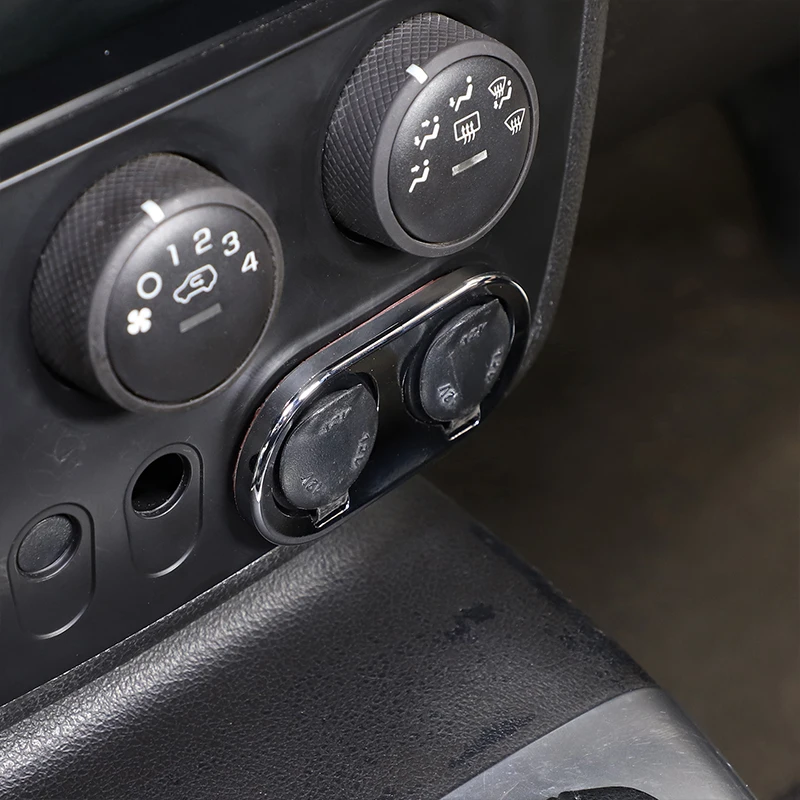 

For Hummer H3 2005-2009 Aluminum Alloy Silver Central Car Control Cigarette Lighter Socket Frame Cover Trim Car Accessories