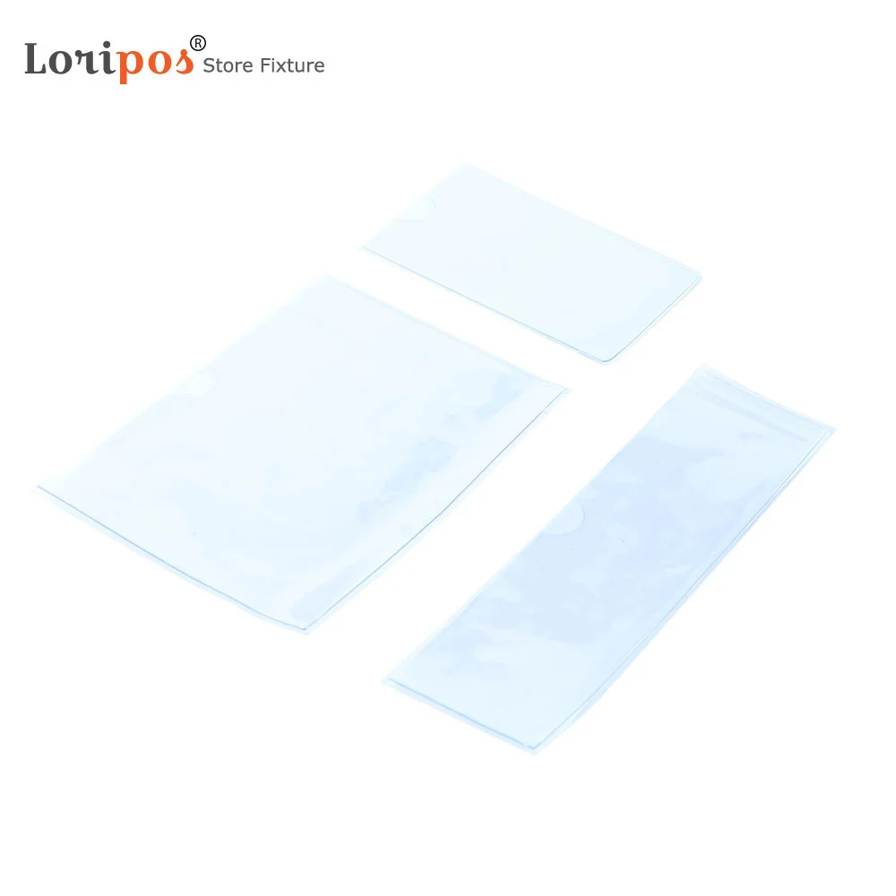 Nameplate Vinyl Sleeves, PVC Pouch Sign Holder Inventory Machine Name Plate Price Tag ID Card Case Label Plastic Envelope Pocket